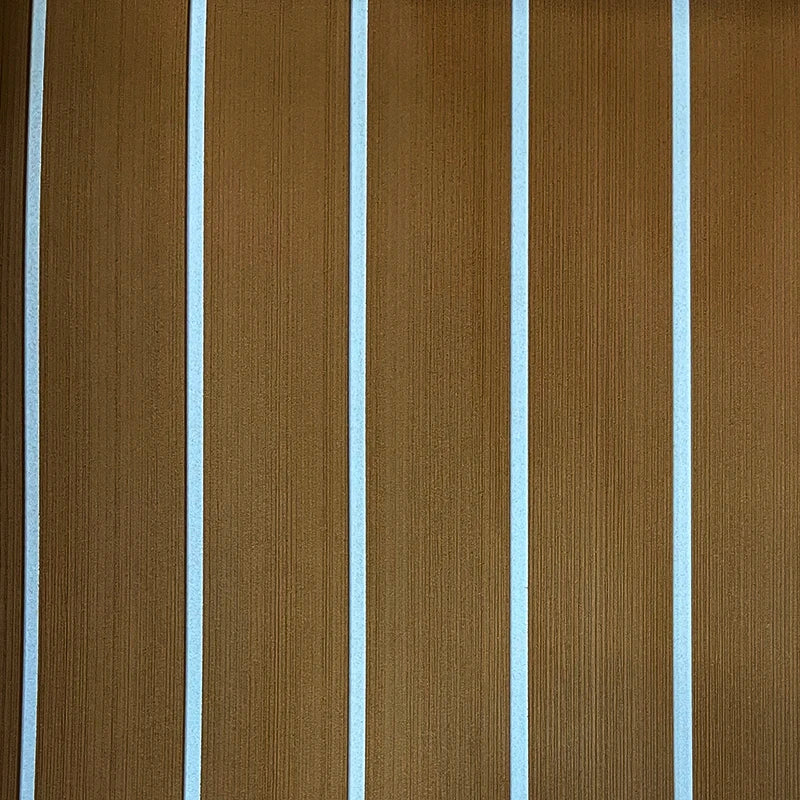 240*45cm Boat Flooring EVA Foam Decking Sheet Faux Teak Marine Mat Non-Slip Self-Adhesive Carpet for Motorboat RV Pontoon Jon