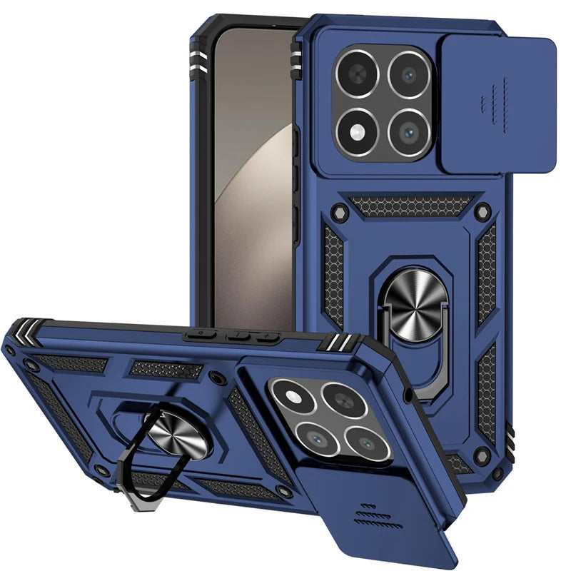 Armor Funda for Xiaomi 15T Pro 5G Case Car Magnetic Holder Ring Phone Case for Xiaomi 15 T Mi15tpro Xiaomi15T Lens Protect Cover