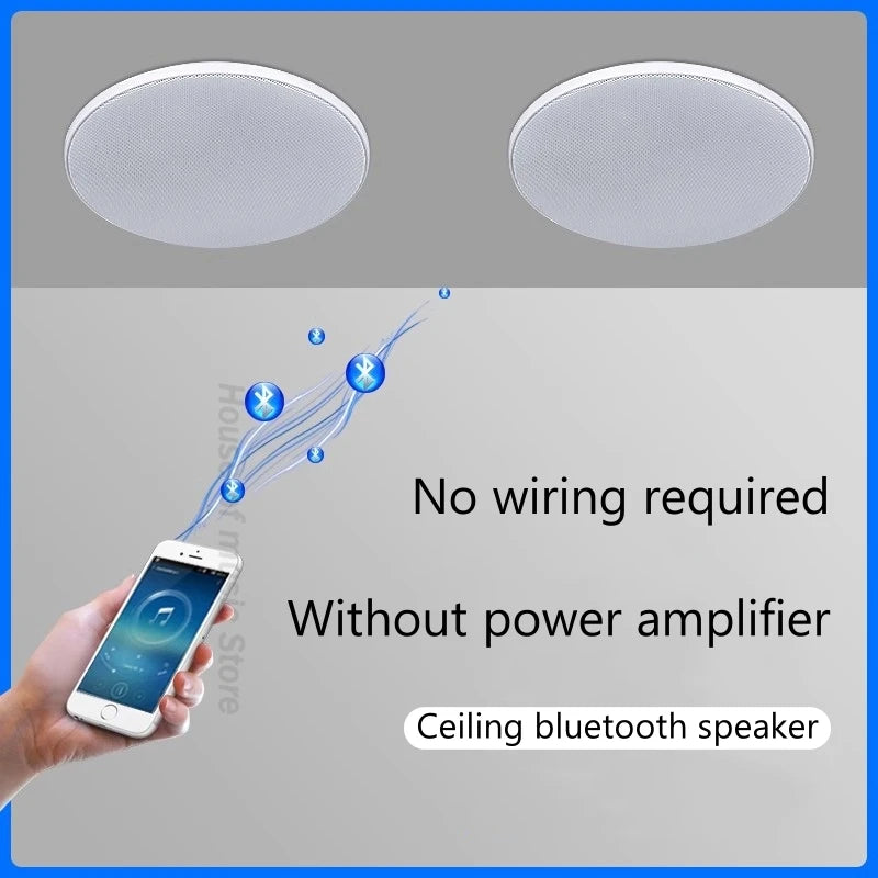 Haut-parleurs de plafond home cinéma haute qualité 30W haute puissance, connexion Bluetooth sans fil, sans câblage, avec télécommande