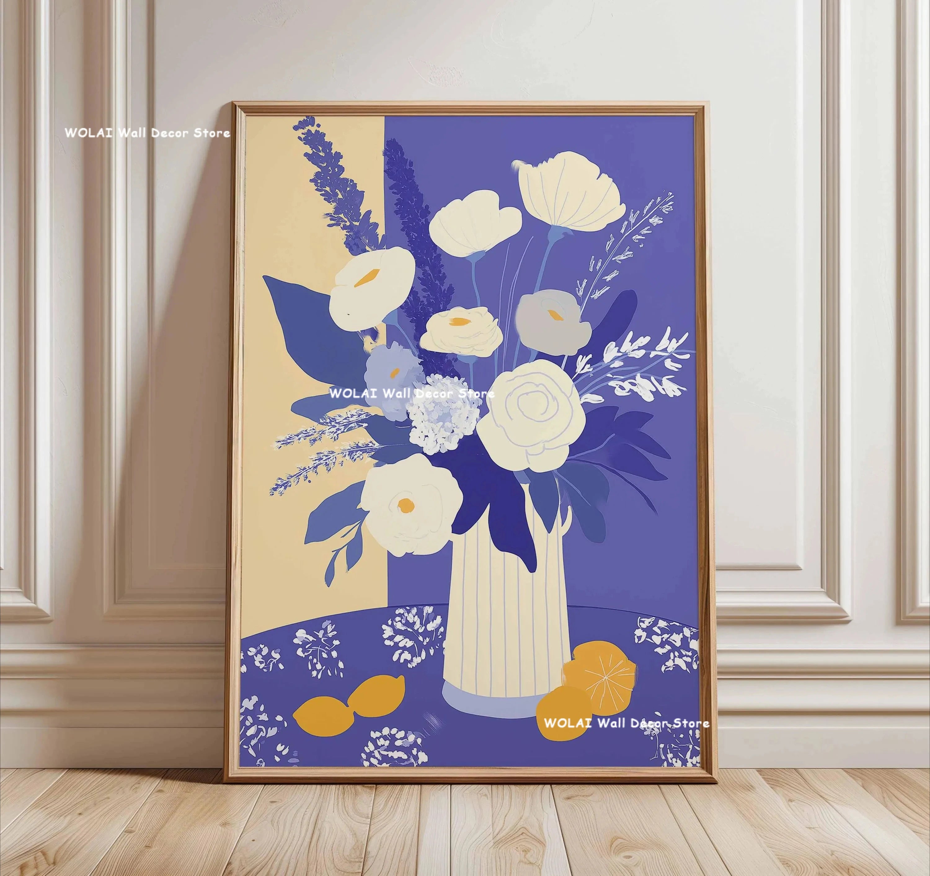 Retro Japanese Forest & Koi Fish Zen Water Painting Canvas Poster Abstract Sun Waves Wall Art Printing for Peaceful Home Decor