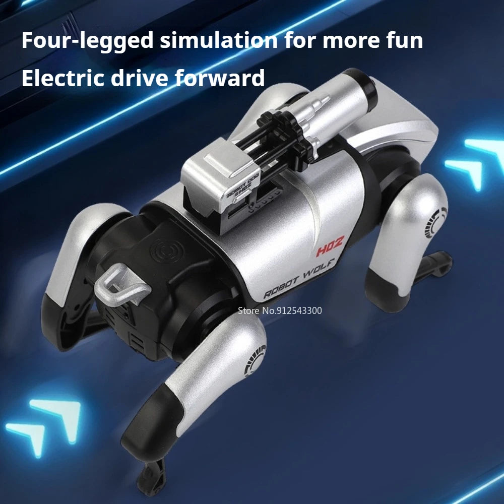 Alloy Mechanical Wolf Technology Machine Model Toy Intelligent Walking Sound Light Touch Sensing Robot Toys for Boys Presents