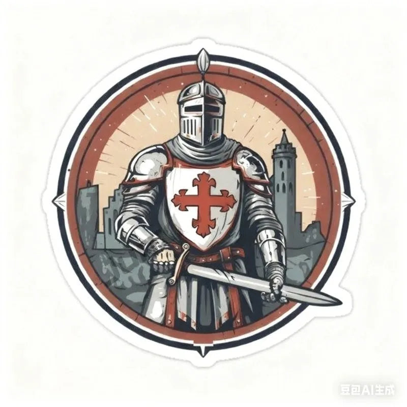 Templar Cross Crusader Deus Vult PVC Creative Stickers Assecories for Car Window Glass Table Motorcycle Off-road Wall Fridge