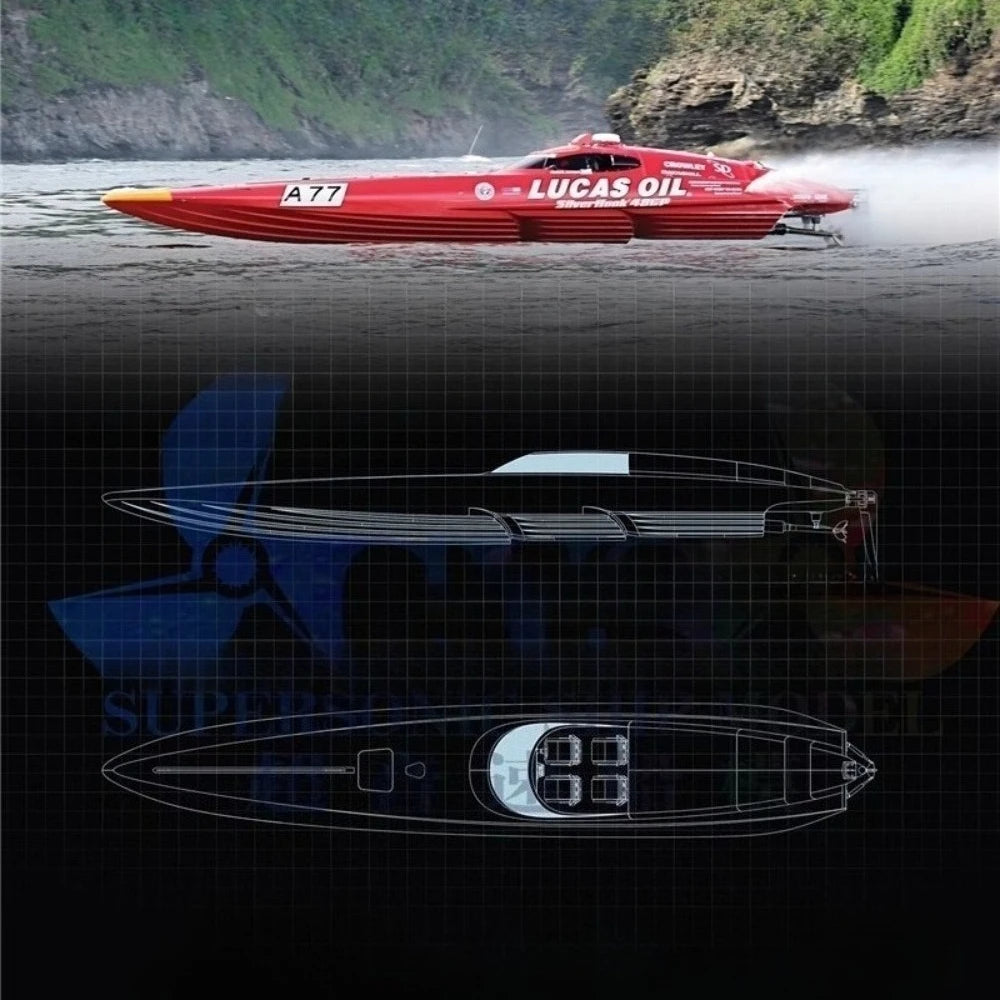 RC Boat 1/8.5 152CM O-boat Model RTR Version Extra-long Powerful Ship with Brushless Motor Boat Adult Speedboat Toys