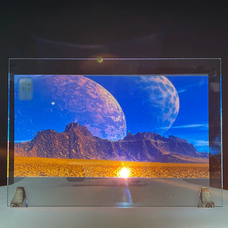 3D Holographic Projection Film Self-Adhesive PVC Black Transparent Window Display Film for Office Store Fronts And Showrooms