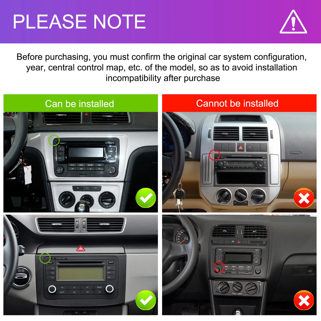 Podofo 7 "9" CarPlay Android Car Radio For Volkswagen VW Golf Passat JETTA Skoda SEAT Car Intelligent System 2din GPS Car Radio