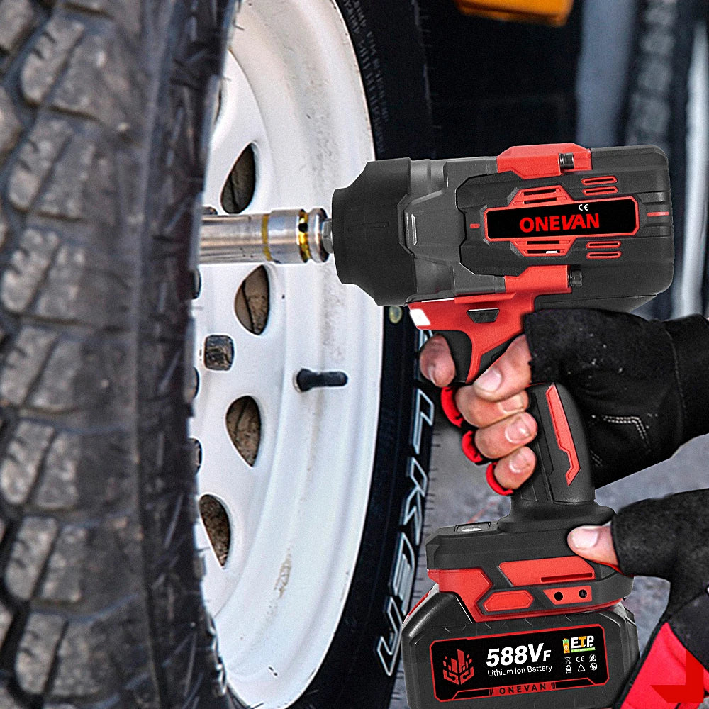 ONEVAN 8000RPM 2800N.M Brushless Electric Impact Wrench Cordless Car Repair Screwdriver Drill Power Tool For Makita Battery Pin