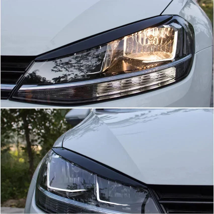 For VW GOLF 7 7.5 VII MK7 MK7.5 GTI R GTE GTD 2013-2020 Headlights Eyebrow Eyelids Stickers Trim Cover Accessories Body Kit
