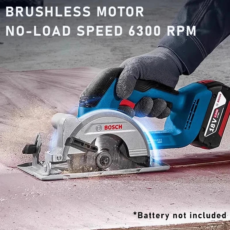 Scie Circulaire Sans Fil Bosch GKS18V-44 Bricolage Bois 125MM Sans Balais 18V Batterie Lithium Machine à Couper le Bois Outil Électrique