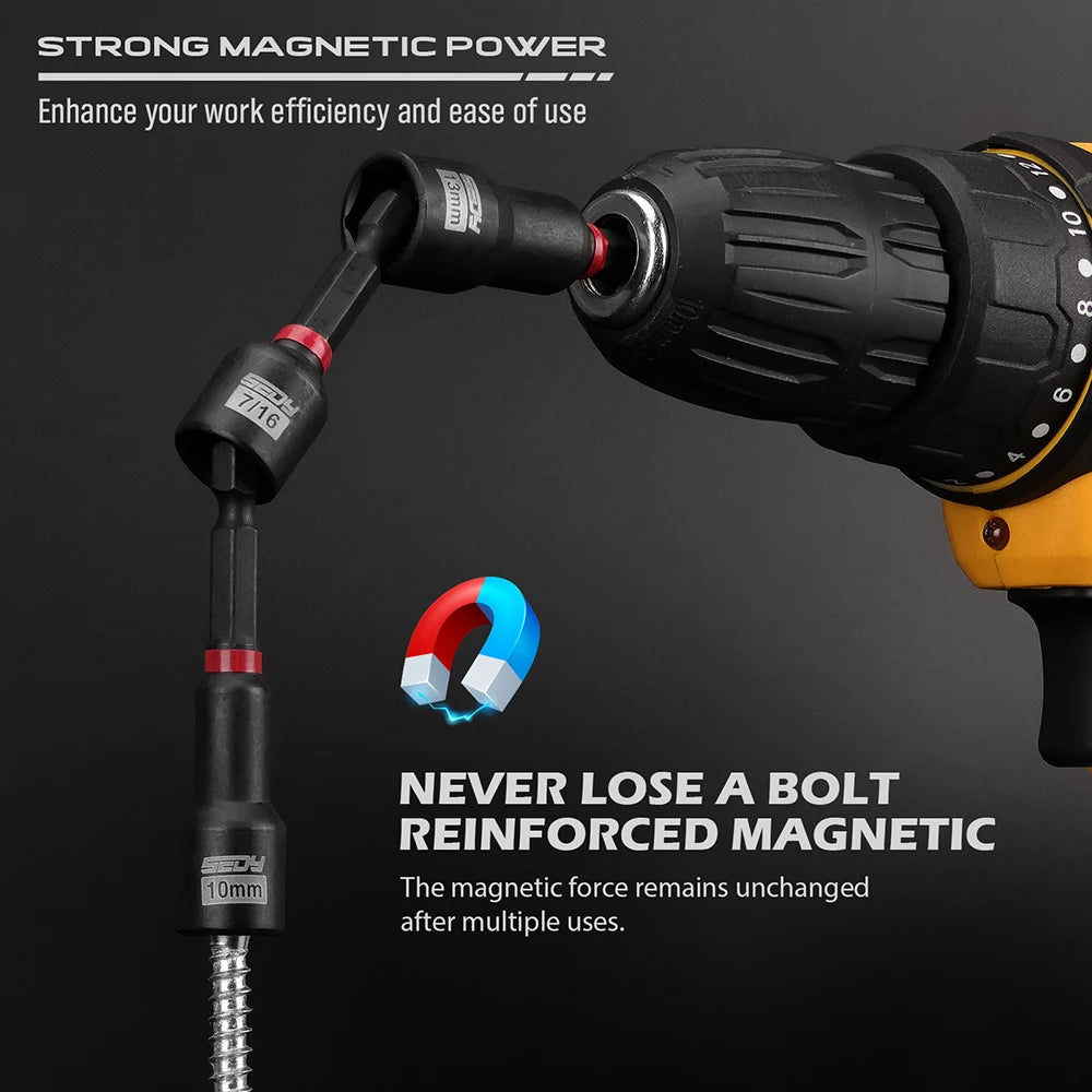 SEDY 80-Piece Premium Magnetic Impact Nut Driver Set Metric & SAE with Socket Adapters, Bit Holder, Wing Nut Driver, Power Bits