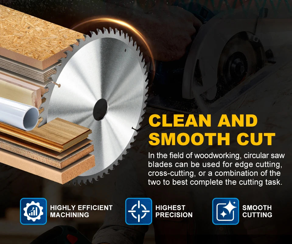 XCAN Wood Saw Blade 230 235 250 254 255 300mm TCT Wood Cutting Disc Carbide Circular Saw Blade for Woodworking
