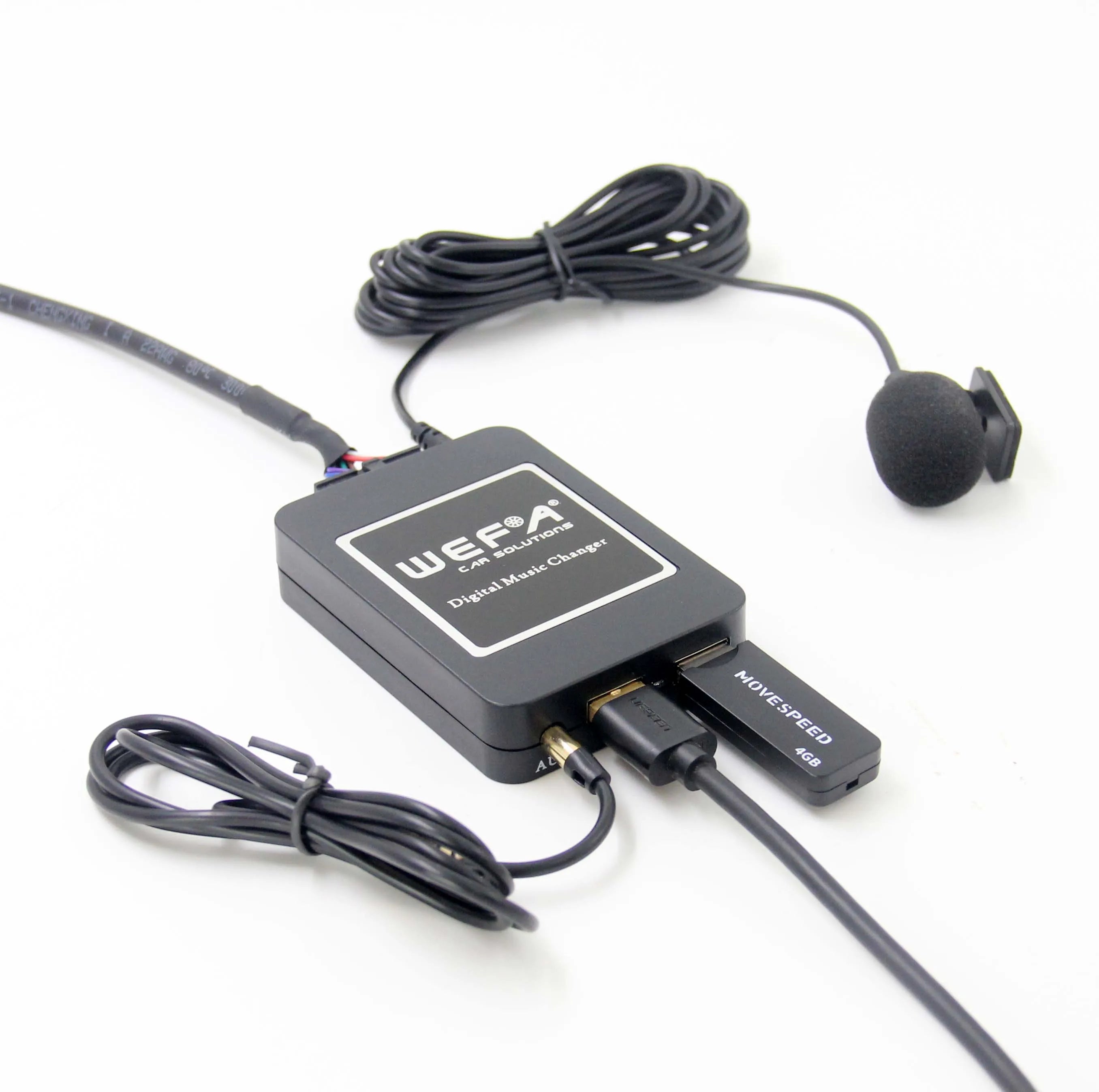 Hi-Res Bluetooth USB AUX car kit interface / audio adapter for Jeep Chrysler Dodge 10 pin car radios