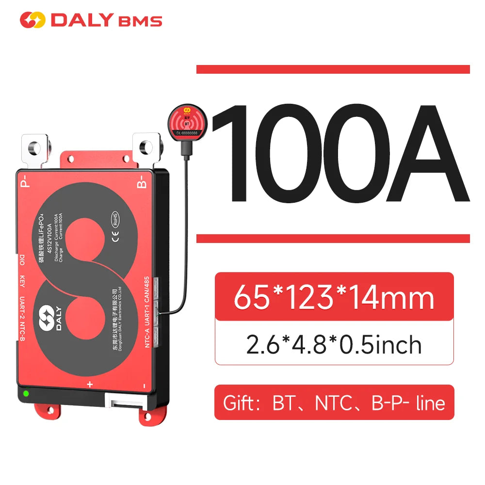 DALY Smart BMS Lifepo4 4S 7S 8S 16S 20S 24S Li-ion 3S 7S 16S 12V 24V 36V 48V 60V 72V 100A 250A CANBUS BMS For lithium batteri