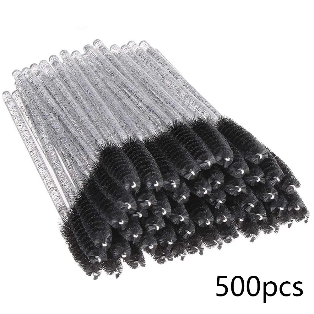 500/1000pcs Eyelash Brush Applicator Wholesale Lash Mascara Wands Brushes For Eyelash Extension Eyebrow Spoolies Beauty Tools
