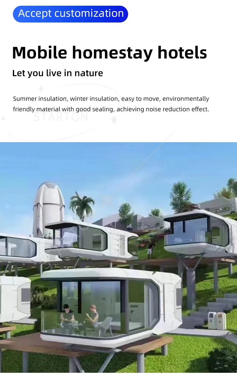 Capsule House Space Capsule With Intelligent S custom.2 Stories Frame House Prefabricated Prefab Modern Home Luxury Houses