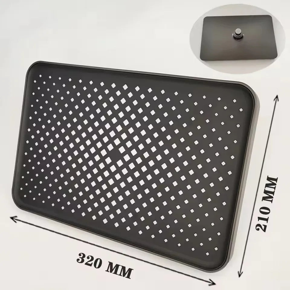 New 30cm Large Size High Pressure Overhead Rain Shower Head Large Flow Booster Rain Shower Head 360° Rotation Water Saving