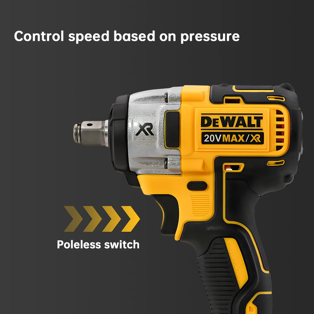Dewalt DCF880 Clé à chocs électrique sans fil sans balais, lumière LED, 3250 tr/min, 205 N.m, outil électrique sans fil pour l'amélioration de l'habitat