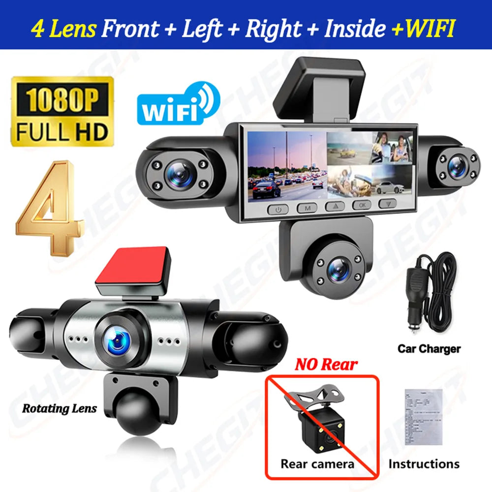 Upgrade 4/5Channel 360 Degree Car Dvr 1080P Video Recorder WiFi APP Dashcam 24h Parking Monitor Rear View Camera Car Recorder