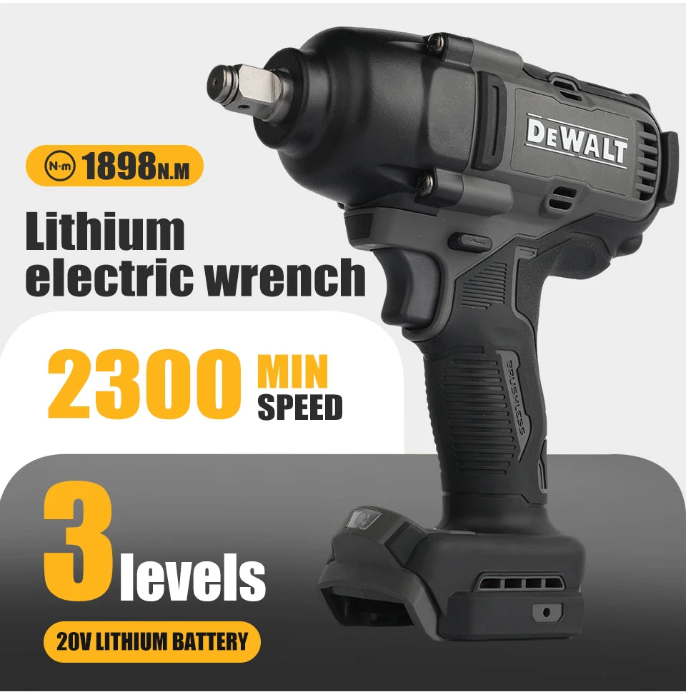 DeWalt DCF99M High Torque Brushless 20V Electric Impact Wrench Powered Electric Durable for Professiona Naked Tool
