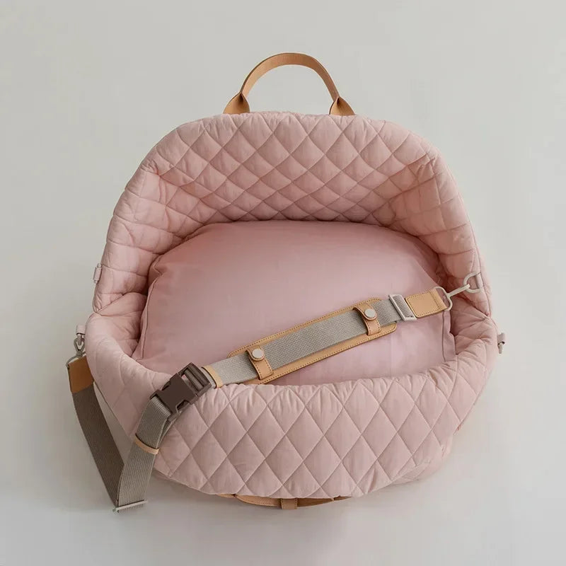 Portable Washable Dog Carrier Handbag Luxury Car Seat Pet Travel Bed Small Dog Cat Puppy Carrier Tote Safety Pet Booster Pet Bag