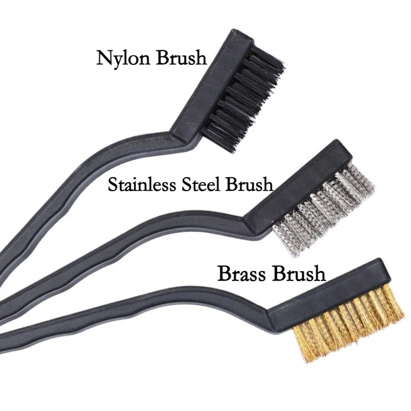 Wire Brush Set Curved Handle Brush Set For Cleaning Welding Slag And Rust Removal Industrial Scrubbing Brush