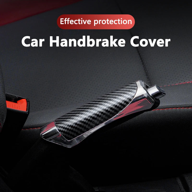 Carbon Fiber Car Hand Brake Grips Protection Cover Accessories For Audi Sline A4 B6 B8 S1 S2 S4 S5 S6 A1 A3 A6 C5 A5 A8 Stickers