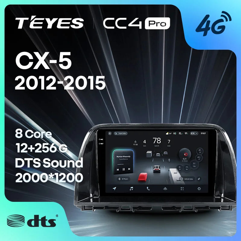 TEYES CC4 PRO Pour Mazda CX5 CX-5 CX 5 2012-2015 CarPlay Android Auto 2DIN Autoradio Multimédia Stéréo