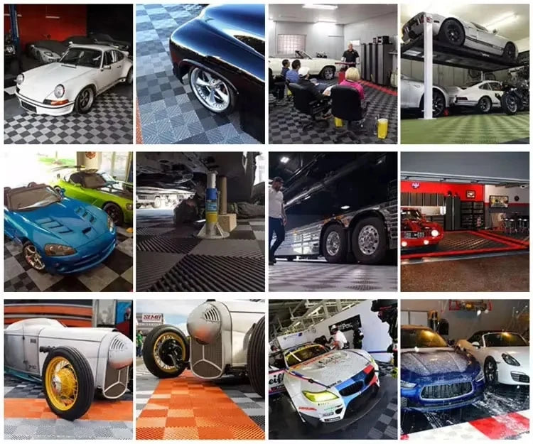 PP Interlocking Garage Floor Tiles for Villas Graphic Design Solution for Vinyl Flooring Projects