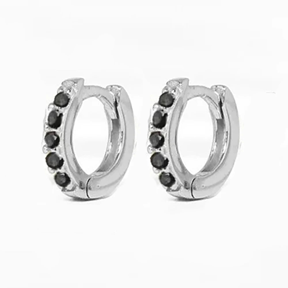 2Pcs Rainbow Little Huggies Stainless Steel Hoop Earrings Girl Tiny Rings Cartilage Small Helix Piercing Tragus Circle Men Hoops