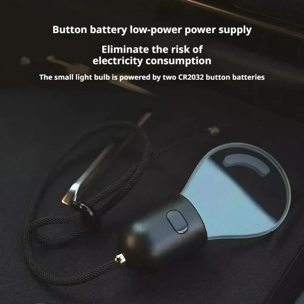 Retro Small Bulb LED Car Hanging Ornament Interior Ambient Lighting 2 Light Modes For Long Trips Daily Use Auto Decor Accessory