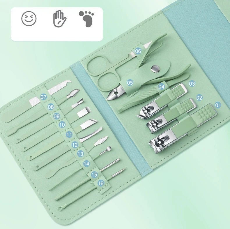 Professional Nail Clipper and Cuticle Nippers Set Portable Home Travel High-grade Manicure Pedicure Sets Beauty Tools Accessorie