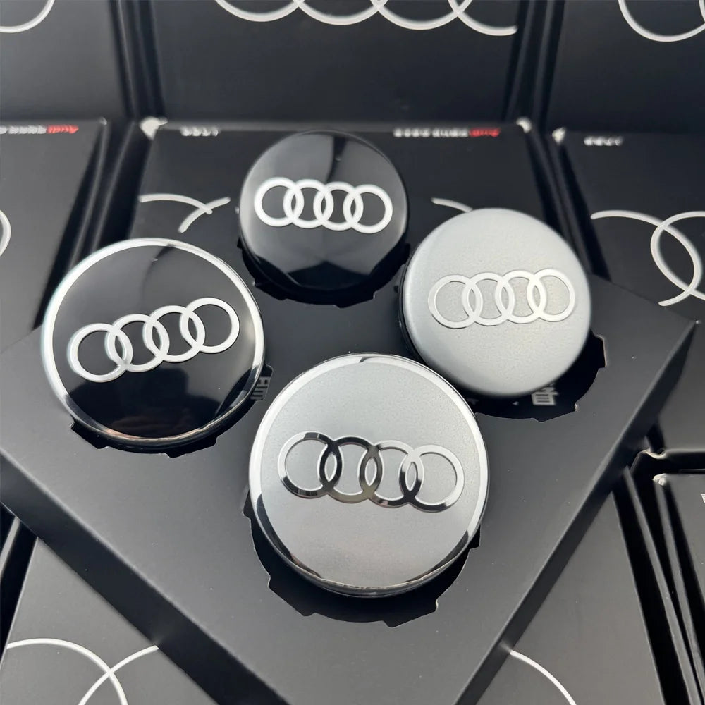 4pcs 60mm 61mm 68mm 69mm Car Floating Styling Wheel Center Cap Hub Covers Badge For Audi A3 A4 A5 A6 A7 A8 S4 Auto Accessories