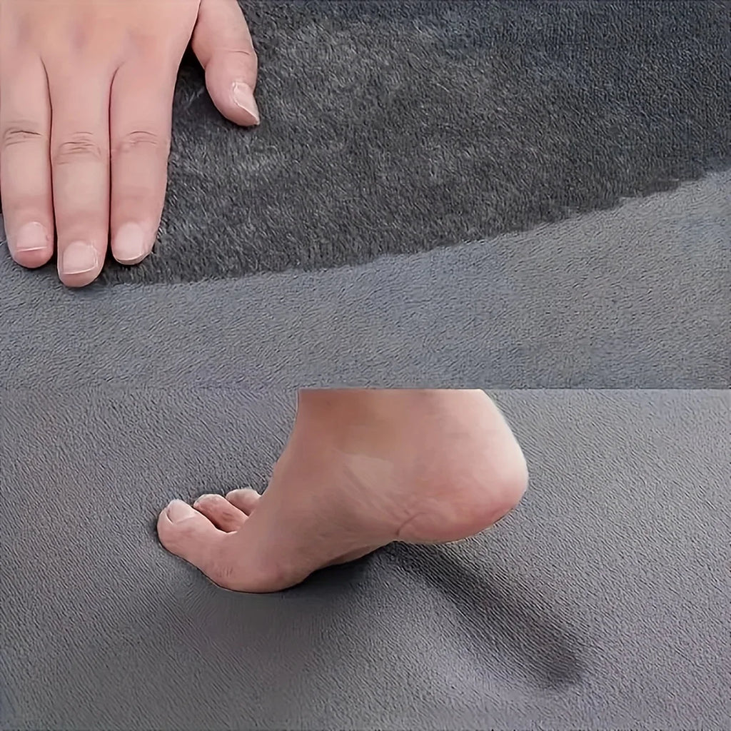 Simple flannel bathroom absorbent mat door dirt-resistant mat home kitchen mat bathroom quick-drying foot mat non-slip entry mat