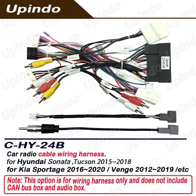Câble radio de voiture Décodeur CANBus Adaptateur amplificateur audio SPDIF Faisceau de câblage d'alimentation Connecteur de prise pour KIA Hyundai Sonata 9
