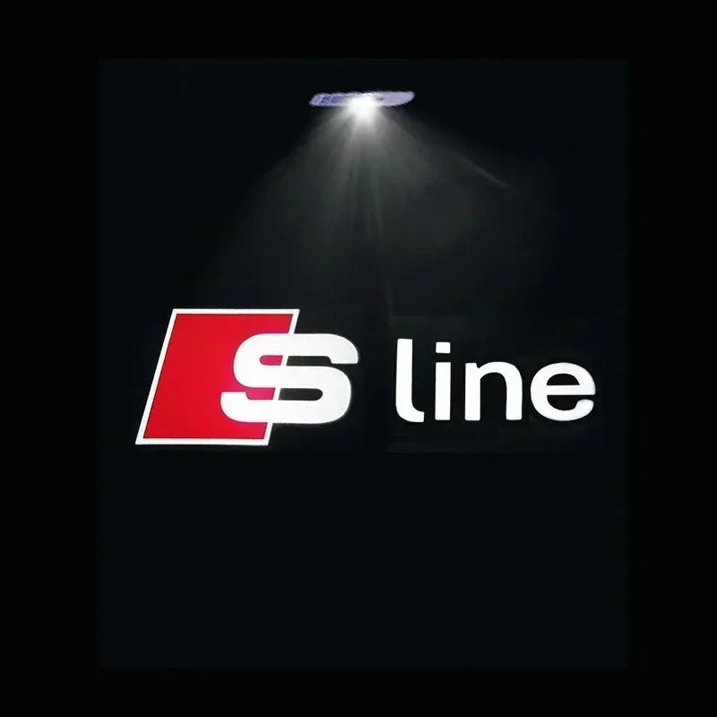 2pcs For Audi Car Door Welcome Light Car Logo Projector Lights Auto Accessories A3 A4 A5 A6 A7 Q2 Q3 Q5 Q8 TT Sline Quattro