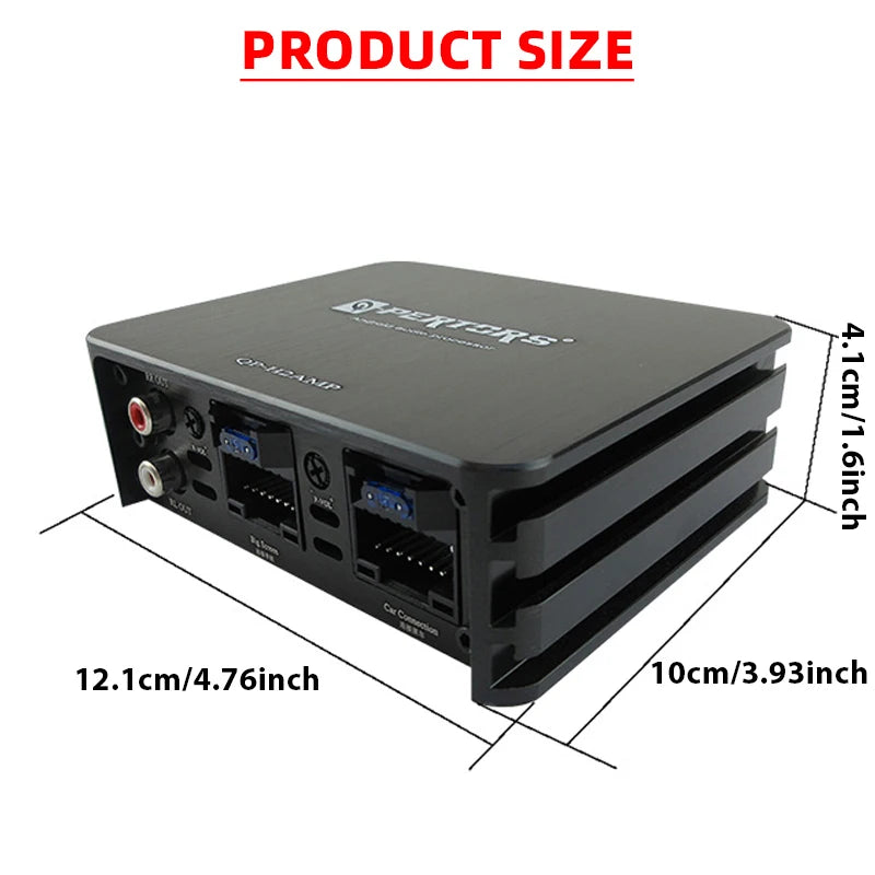 4-Channel Car Amplifier (60Wx4) 240W Max Power for Large Display Android Devices Audio Subwoofers and Speakers Car Stereo AMP
