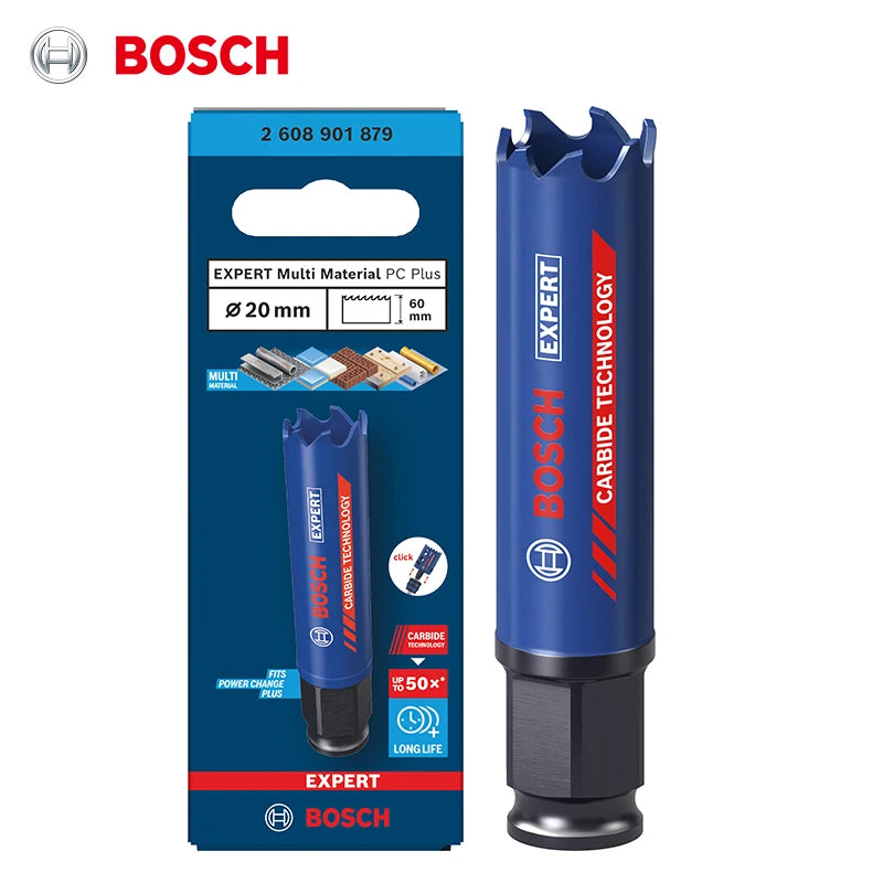 Bosch 1x Scie cloche Expert Professional pour matériaux durs, kit de démarrage pour bois et métal, diamètre 20mm-70mm