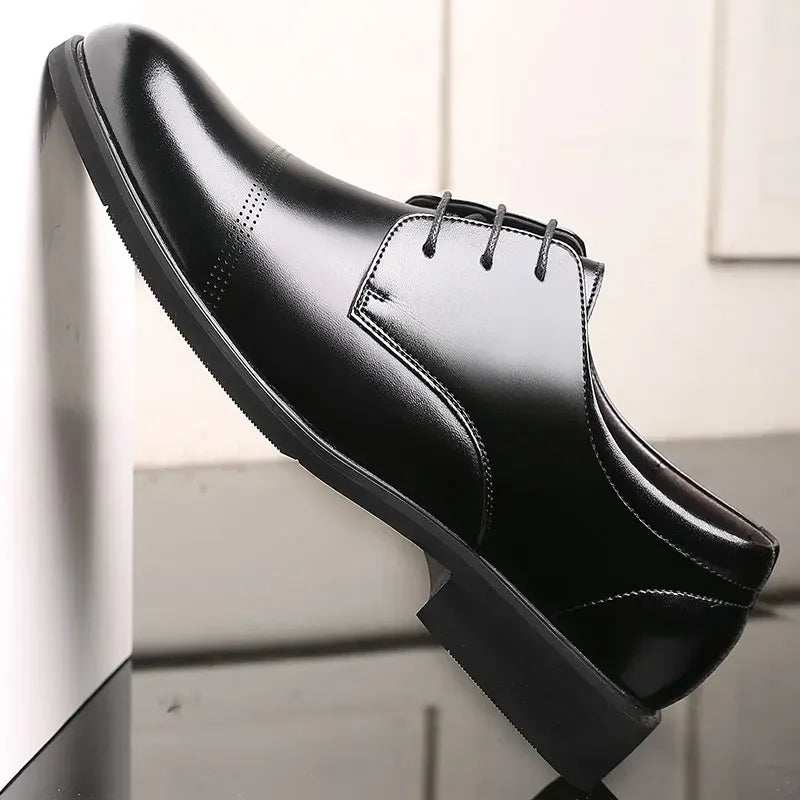 2025 Formal Height Increasing Shoes Man Taller Elevator 6CM Invisible Insole For Men Heighten Increased Oxfords Business Lift