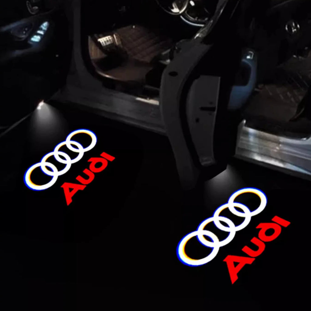 2Pc HD Car Door Projector Laser Lamp Auto Door Welcome Light For Audi A3 A4 A5 A6 A7 A8 S4 S5 S6 S7 S8 RS3 RS4 RS5 Q3 Q5 Q7 Logo