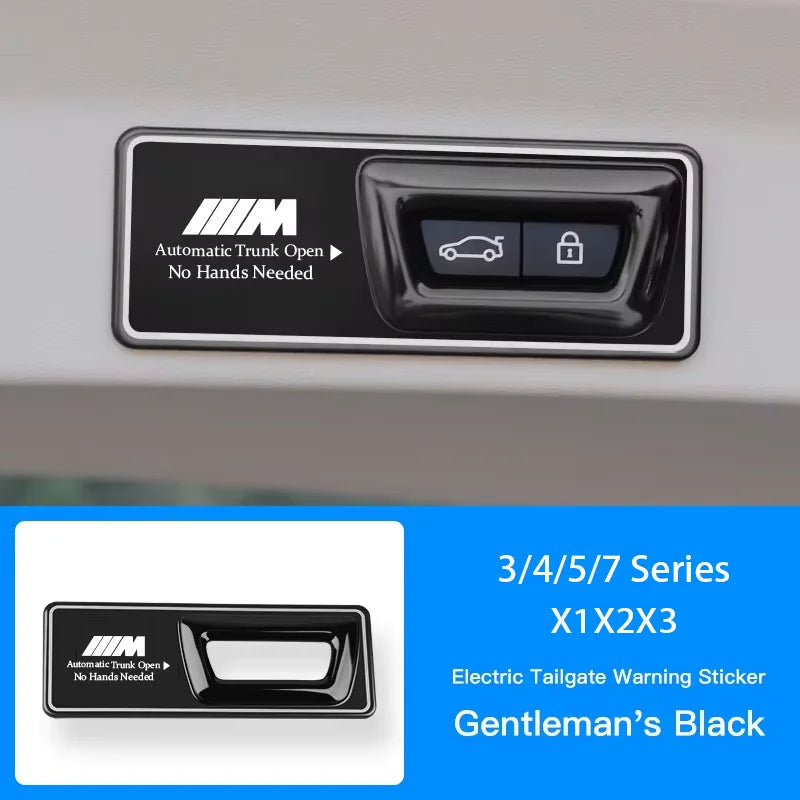 BMW Car Trunk Warning Sticker Electric Tailgate Lifting Cover For BMW M E46 E90 E60 F30 F10 E39 E36 F20 G30 G20 E87 E92 E91 E30