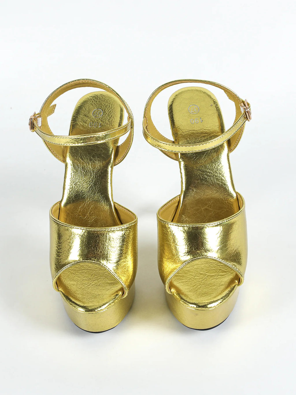 Gold Sandals T Show Summer Women Heels 15CM Stiletto Nightclub Party Large Size 43 Fashion Platform Shoes Pole Dance Stripper