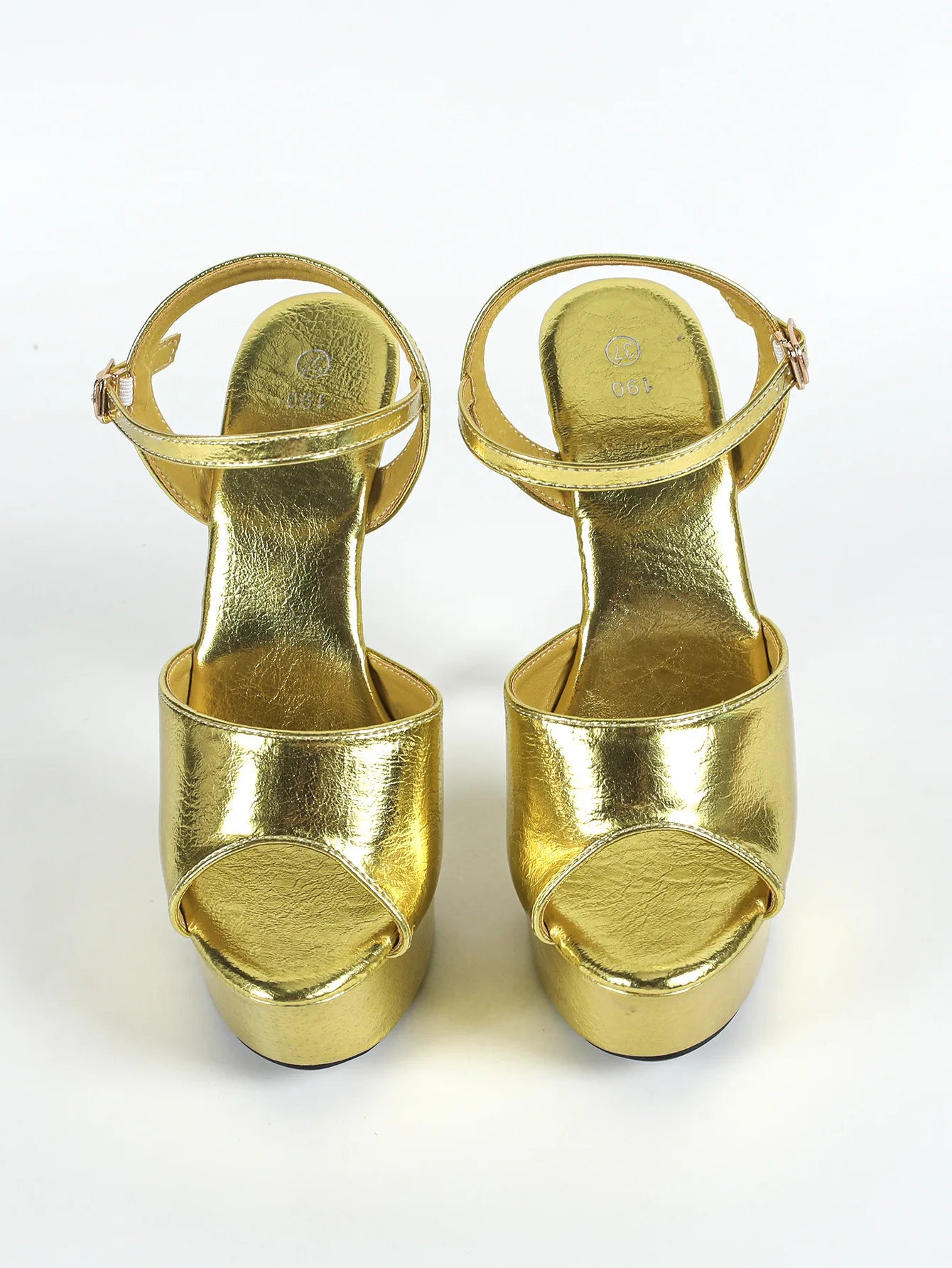 Gold Sandals T Show Summer Women Heels 15CM Stiletto Nightclub Party Large Size 43 Fashion Platform Shoes Pole Dance Stripper