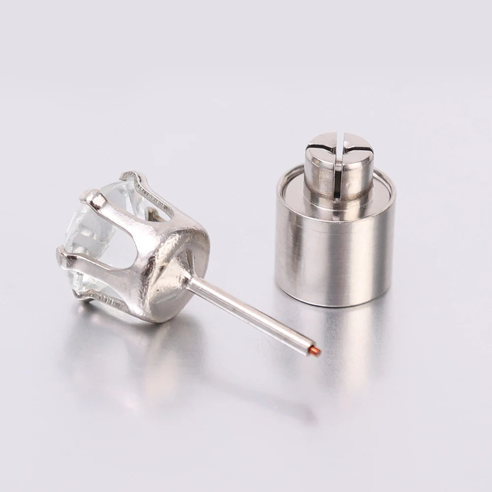 1/2Pcs LED Light Up Ear Stud Earrings Colorful Flashing Zircon Earring Stainless Steel Party Night Bling Ear Ring Studs Jewelry
