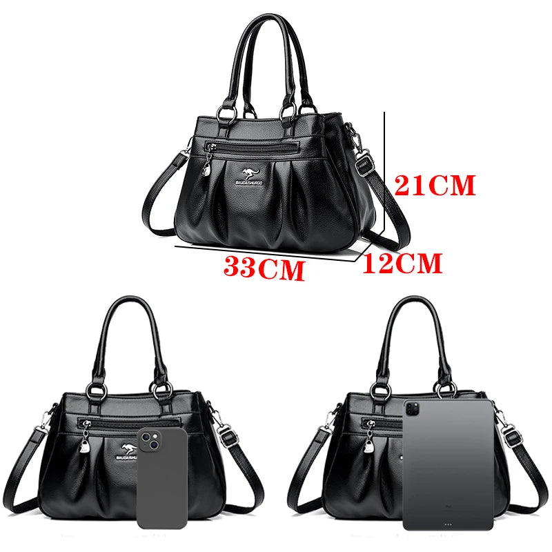 Luxury Women's Brand Designer Shoulder Bags Large Capacity Solid Color Handbags High Quality Leather Crossbody Bag Shopping Bags