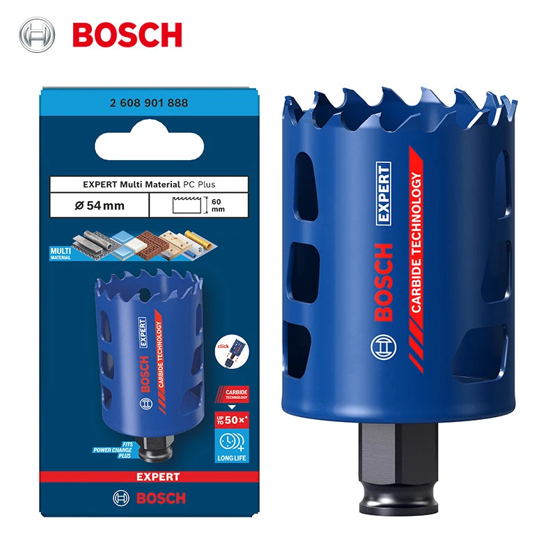 Bosch 1x Scie cloche Expert Professional pour matériaux durs, kit de démarrage pour bois et métal, diamètre 20mm-70mm