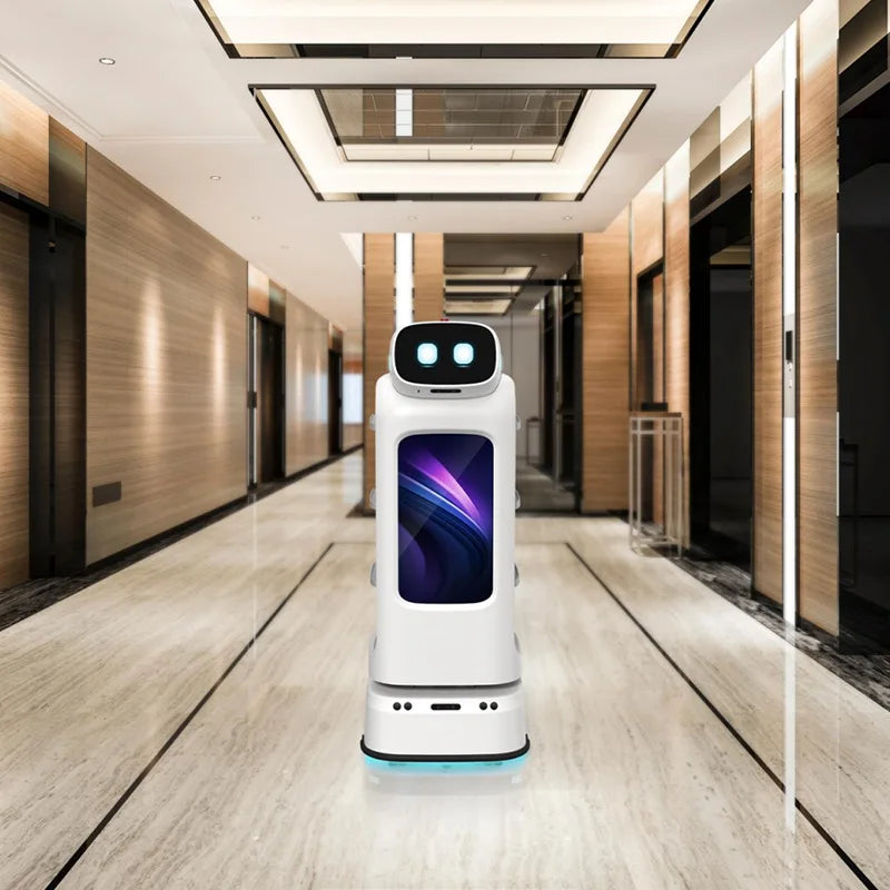 AI Humanoid Reception Service Robot Self Driving Hotel Restaurant Robot SLAM VSLAM Navigation Intelligent Customer Service Robot
