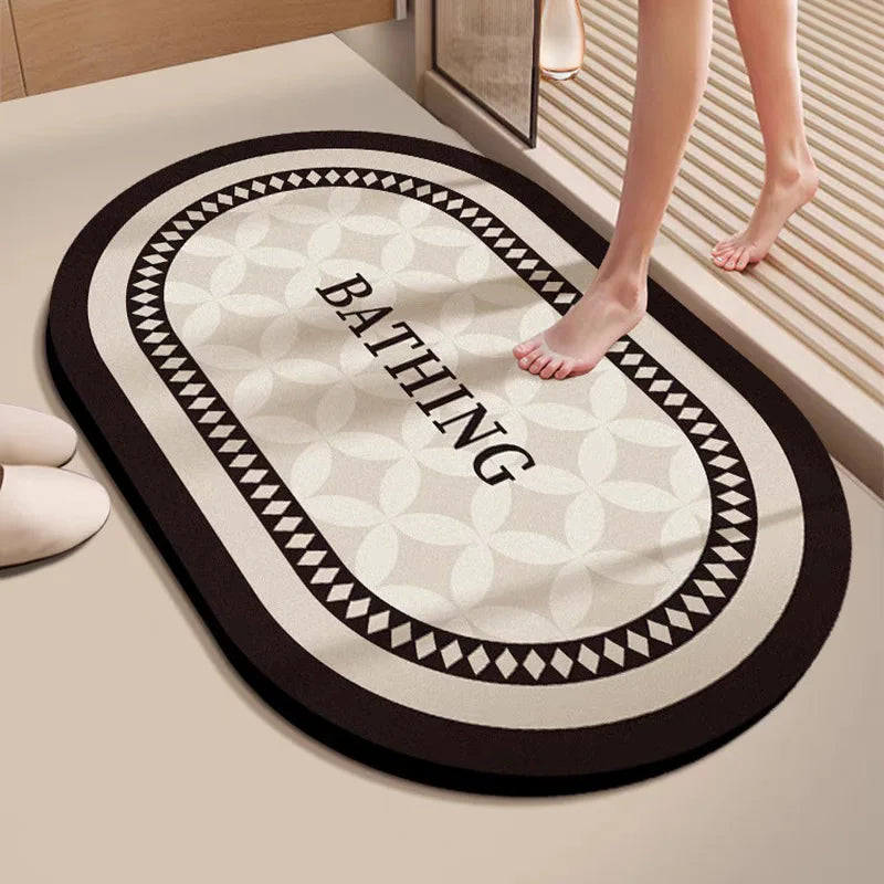 VIKAMA minimalist bathroom carpet, absorbent anti slip quick drying foot pad, bathroom entrance door mat