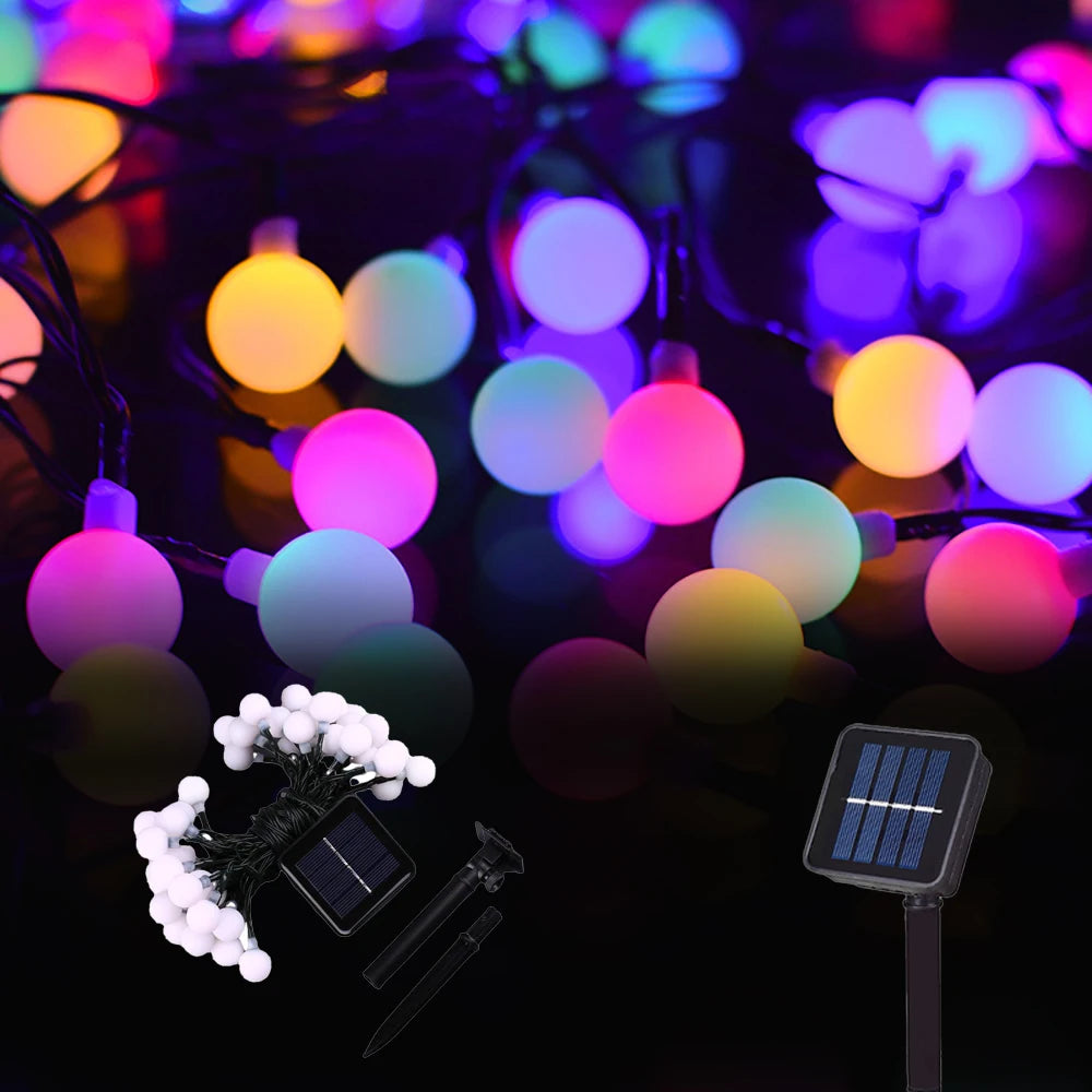100LED Solar String Flowers Fairy Lights 10m 20m Waterproof Outdoor Solar String Lights Decorated Garden Christmas Holiday light