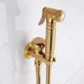 Hand Held Bidet Sprayer Douche Toilet Kit Antique Brass Shattaf Shower Head Gold Copper Valve Set Jet Toilet Bidet Faucet Set