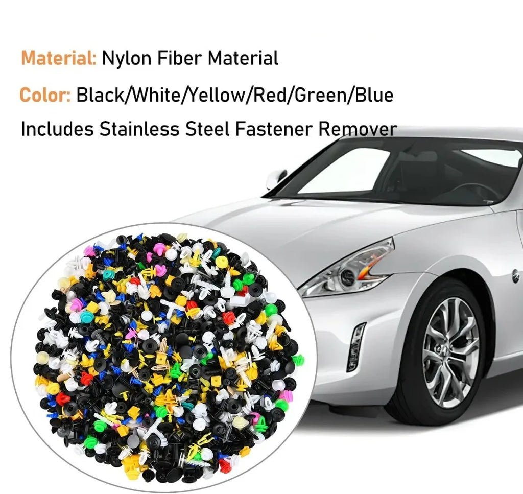 1000Pcs Mixed Car Buckle Car Bumper Door Panel Fixed Clip Universal Car Clip Mixed Car Bumper Fender tive Door Panel Prot
