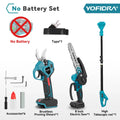 YOFIDRA Brushless Electric Chainsaw Telescoping Pole 3IN1 High Branch Saw Woodworking Pruning Power Tool For Makita Battery Pin